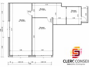 Location - Bureaux 90m² - Le grand-quevilly