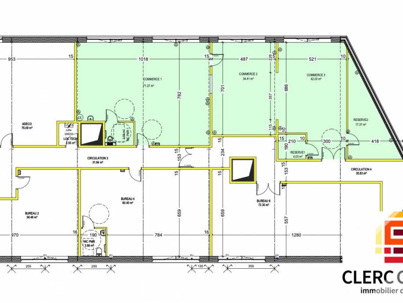 Location - Bureaux 313m² - Val-de-reuil