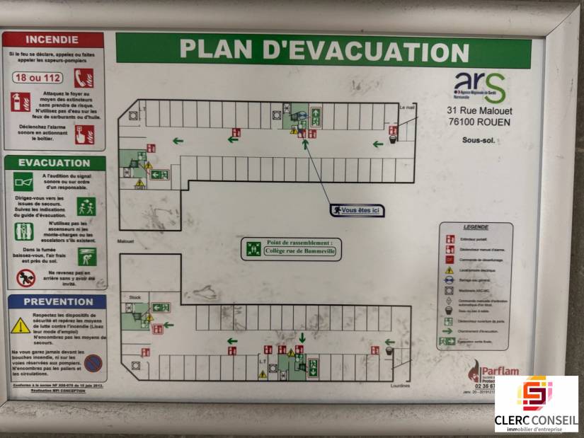 Location - Bureaux 797m² - Rouen