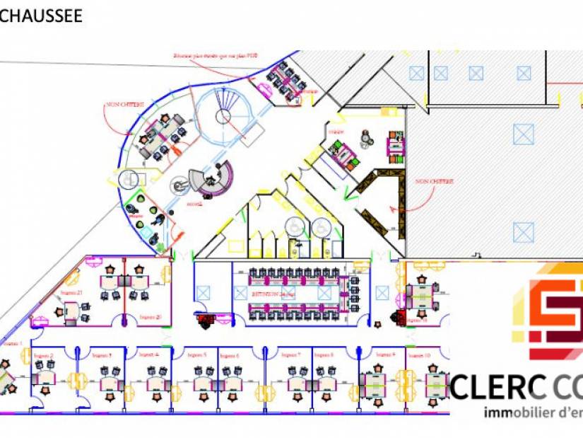 Location - Bureaux 1647m² - Mont-saint-aignan